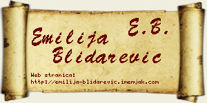 Emilija Blidarević vizit kartica